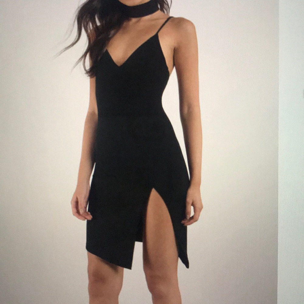 Black BodyCon Choker Dress